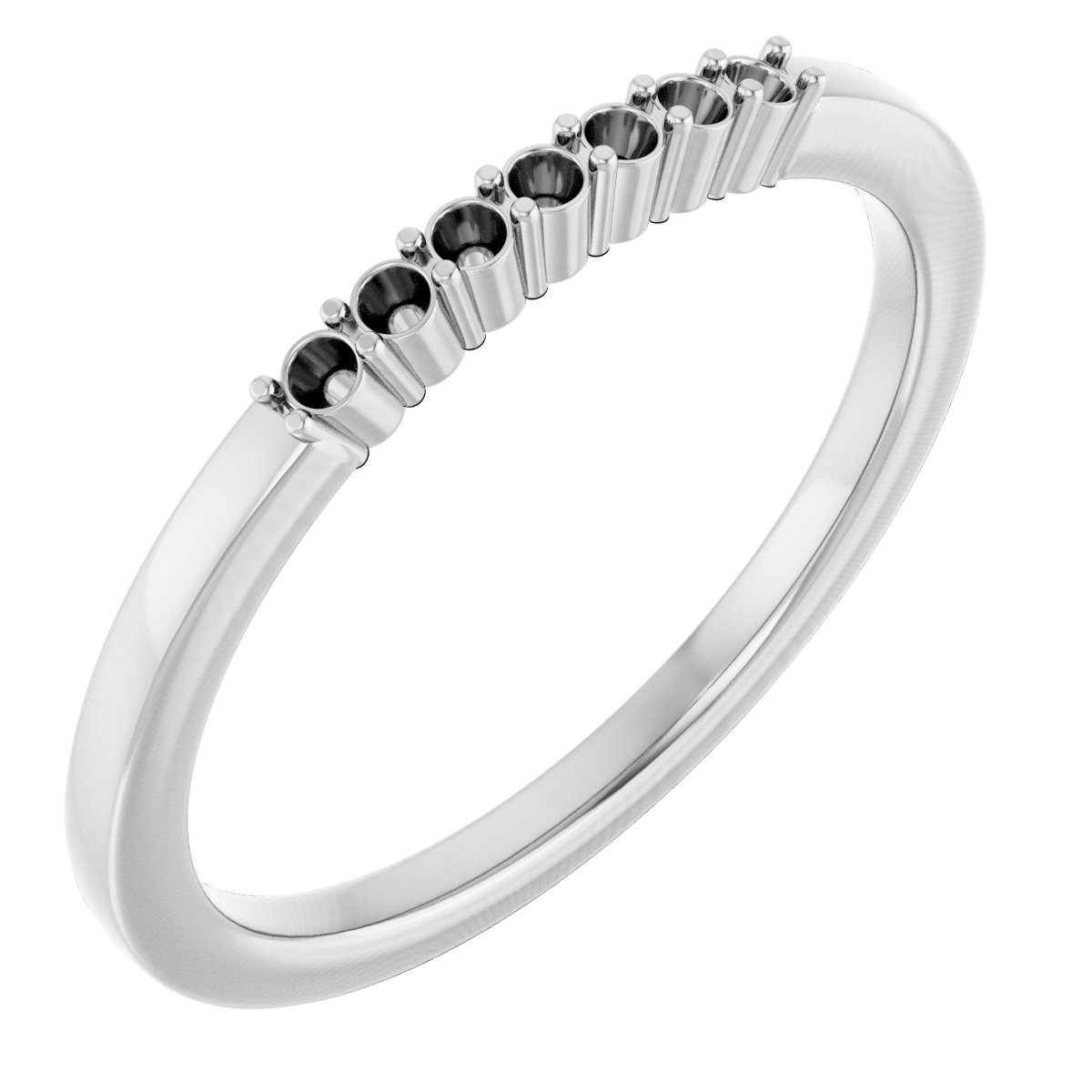 14K White 1.5 mm Round Anniversary Band Mounting  