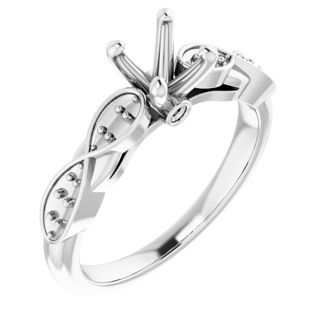 Accented Infinity-Inspired Engagement Ring