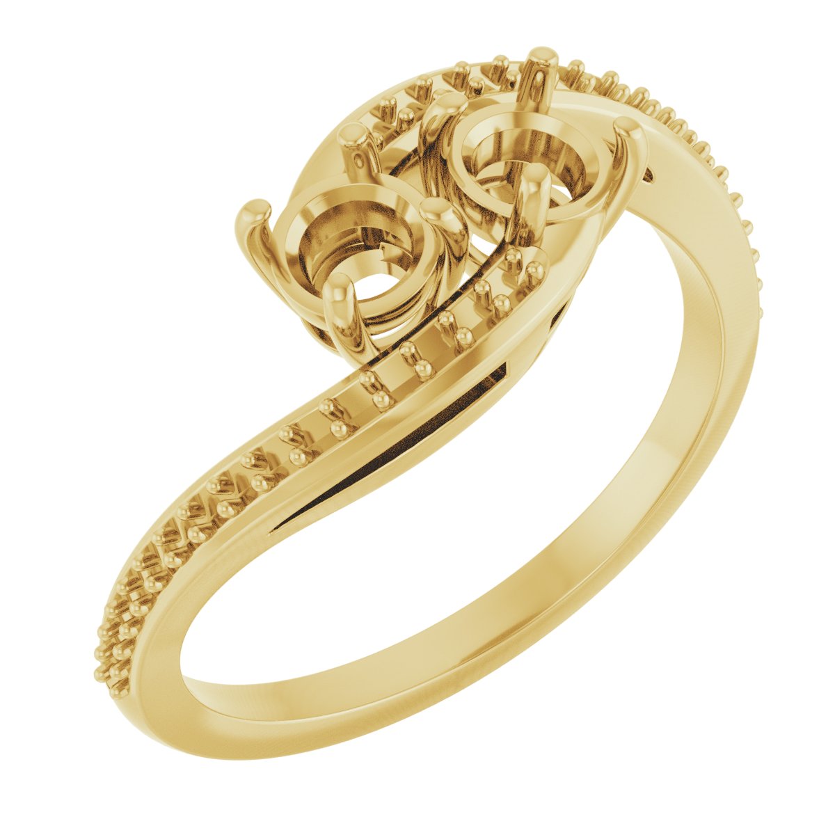 Two-Stone Bypass Engagement Ring or Band