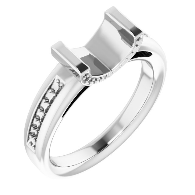 Bar-Set Accented Engagement Ring