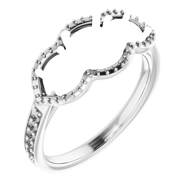 Three-Stone Halo-Style Ring
