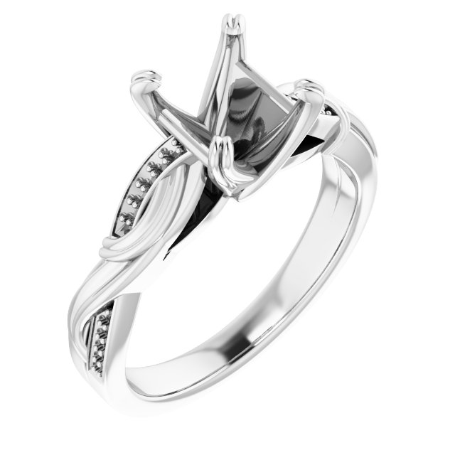 Accented Infinity-Inspired Engagement Ring