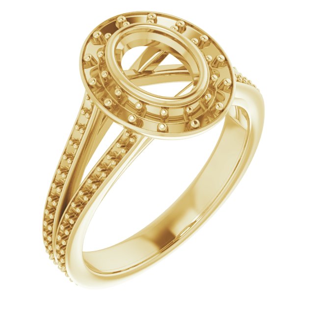 Bezel-Set Halo-Style Engagement Ring