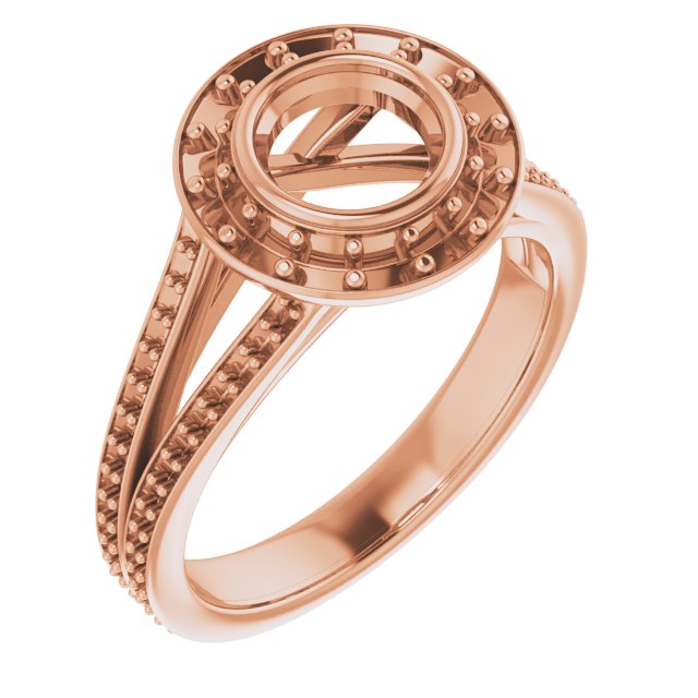 Bezel-Set Halo-Style Engagement Ring