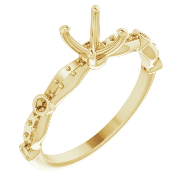 Accented Vintage-Inspired Engagement Ring