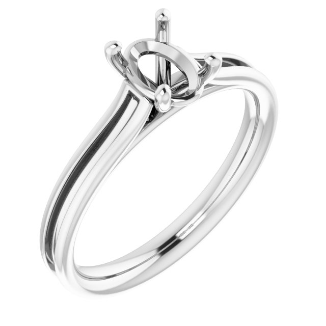 Accented Cathedral Engagement Ring