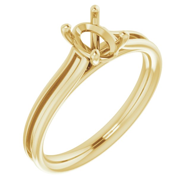 Accented Cathedral Engagement Ring