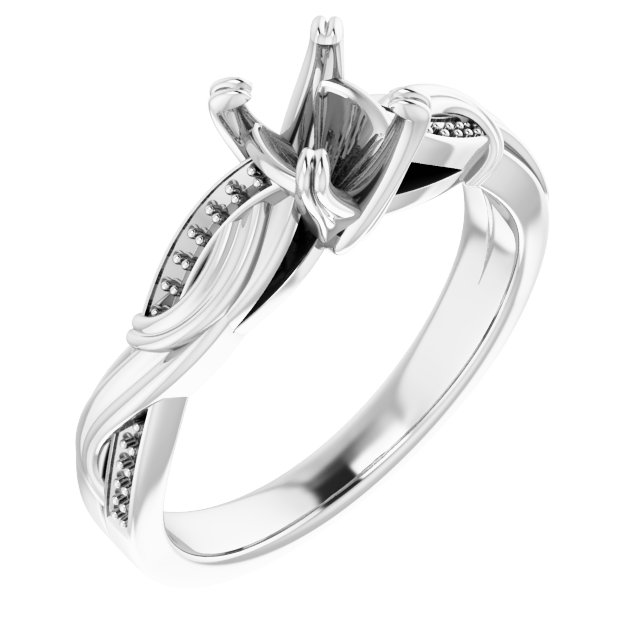 Accented Infinity-Inspired Engagement Ring