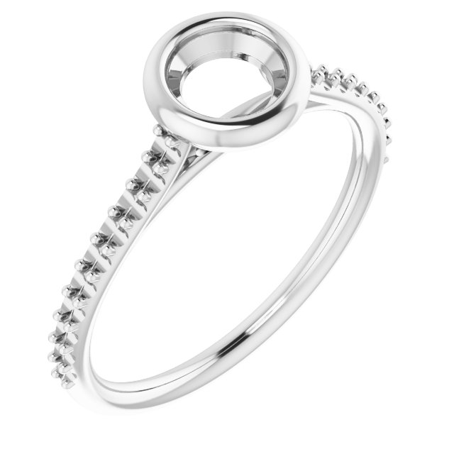Bezel-Set Accented Engagement Ring