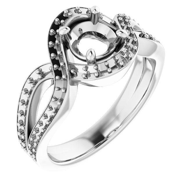 Criss-Cross Halo-Style Ring
