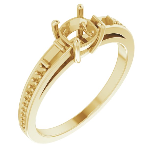 Baguette Accented Engagement Ring or Band