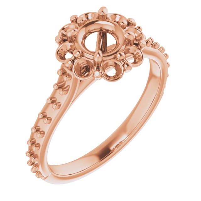 Halo-Style Floral Engagement Ring