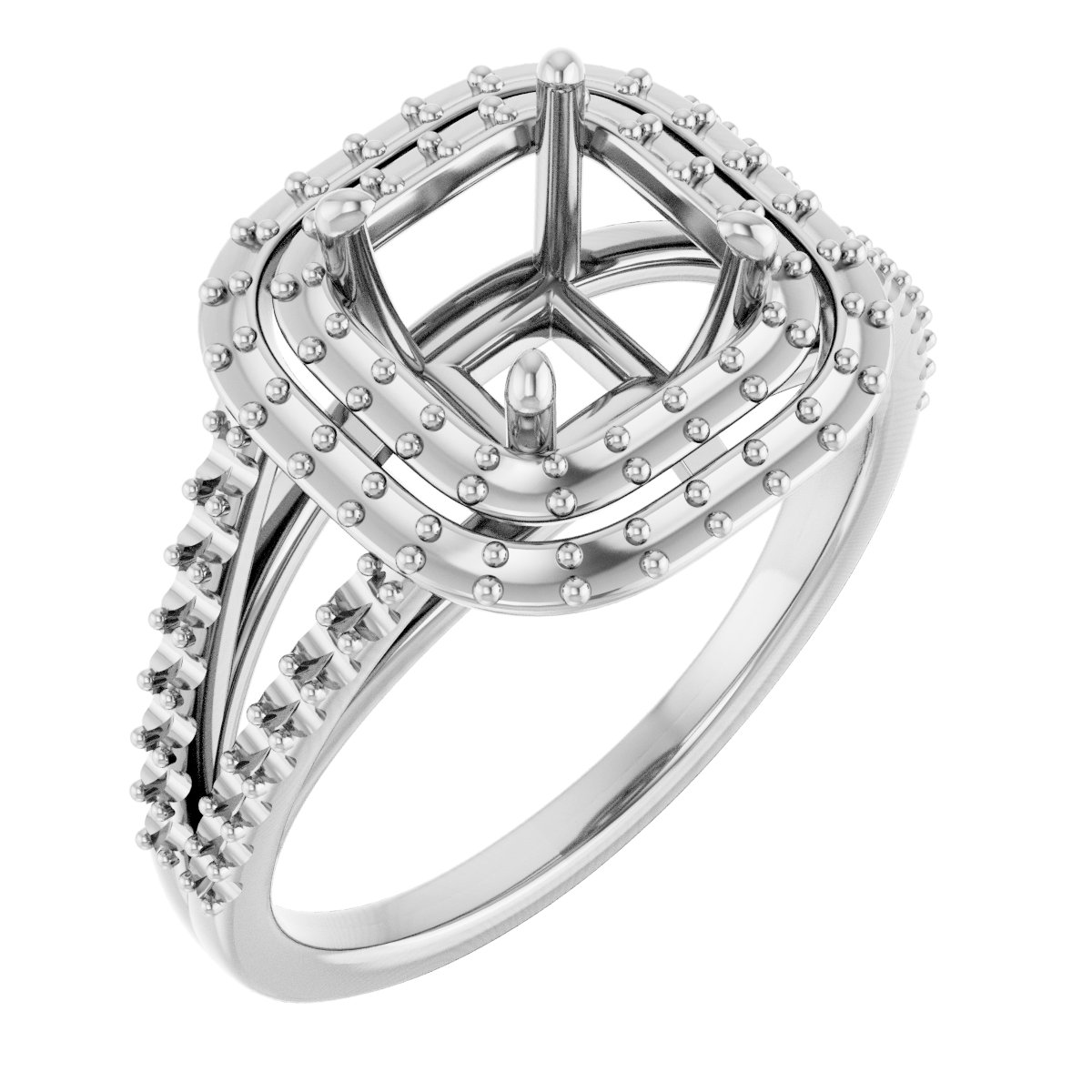 Double Halo-Style Engagement Ring