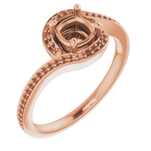 Halo-Style Bypass Engagement Ring