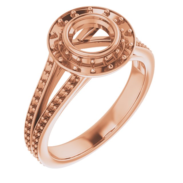 Bezel-Set Halo-Style Engagement Ring