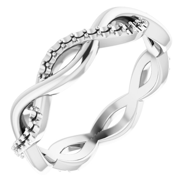 Platinum .20 CTW Diamond Infinity Inspired Eternity Band Size 5 Ref 12449479