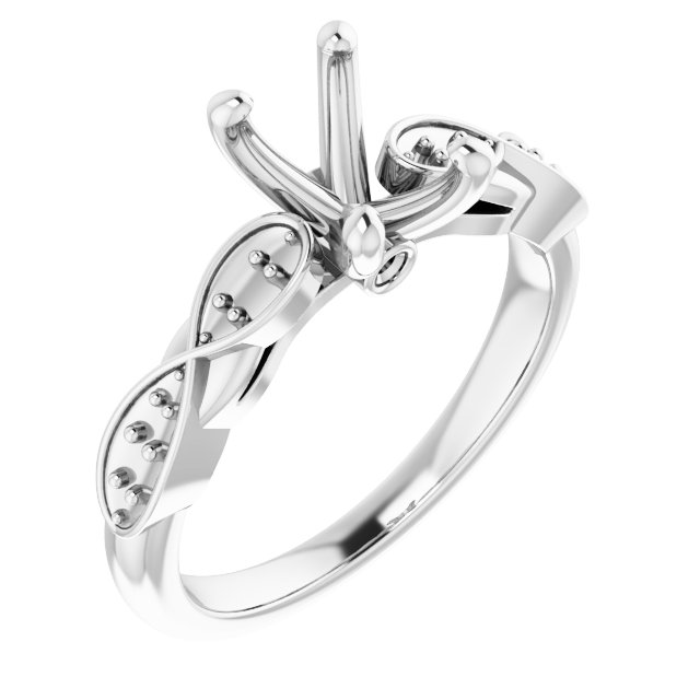 Accented Infinity-Inspired Engagement Ring
