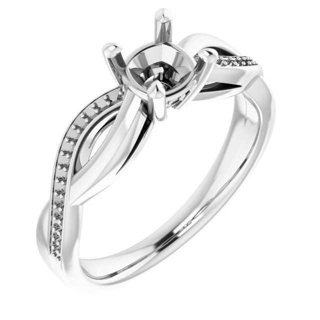 Accented Infinity-Inspired Engagement Ring