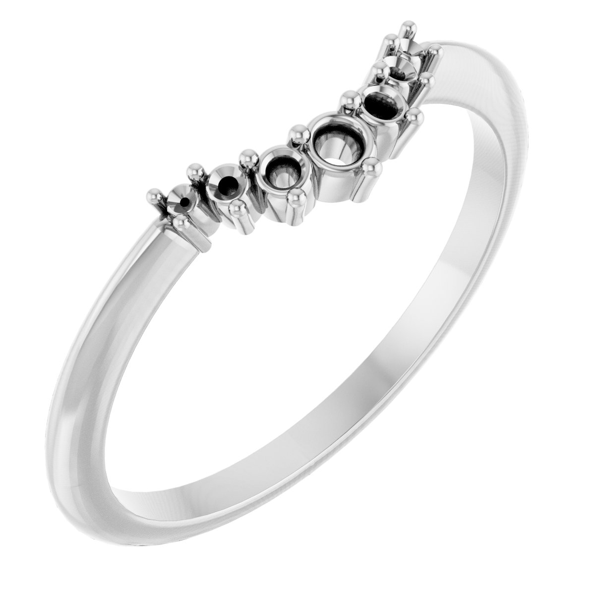 Platinum .125 CTW Diamond Contour Band Ref 12327001