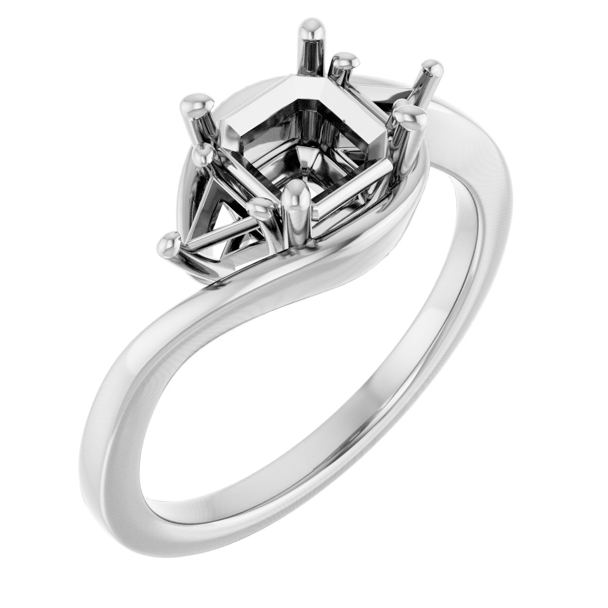Three-Stone Bypass Engagement Ring