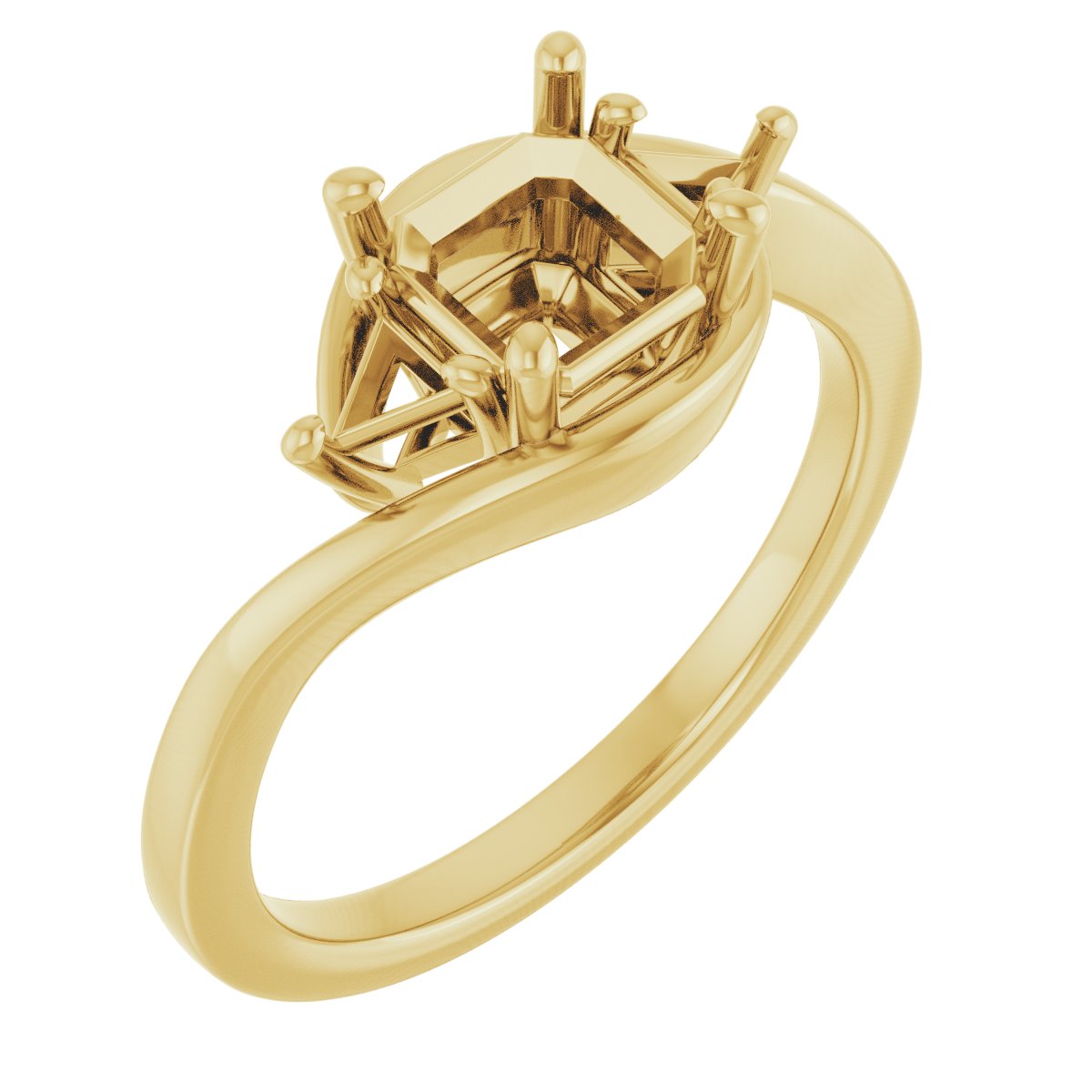 Three-Stone Bypass Engagement Ring