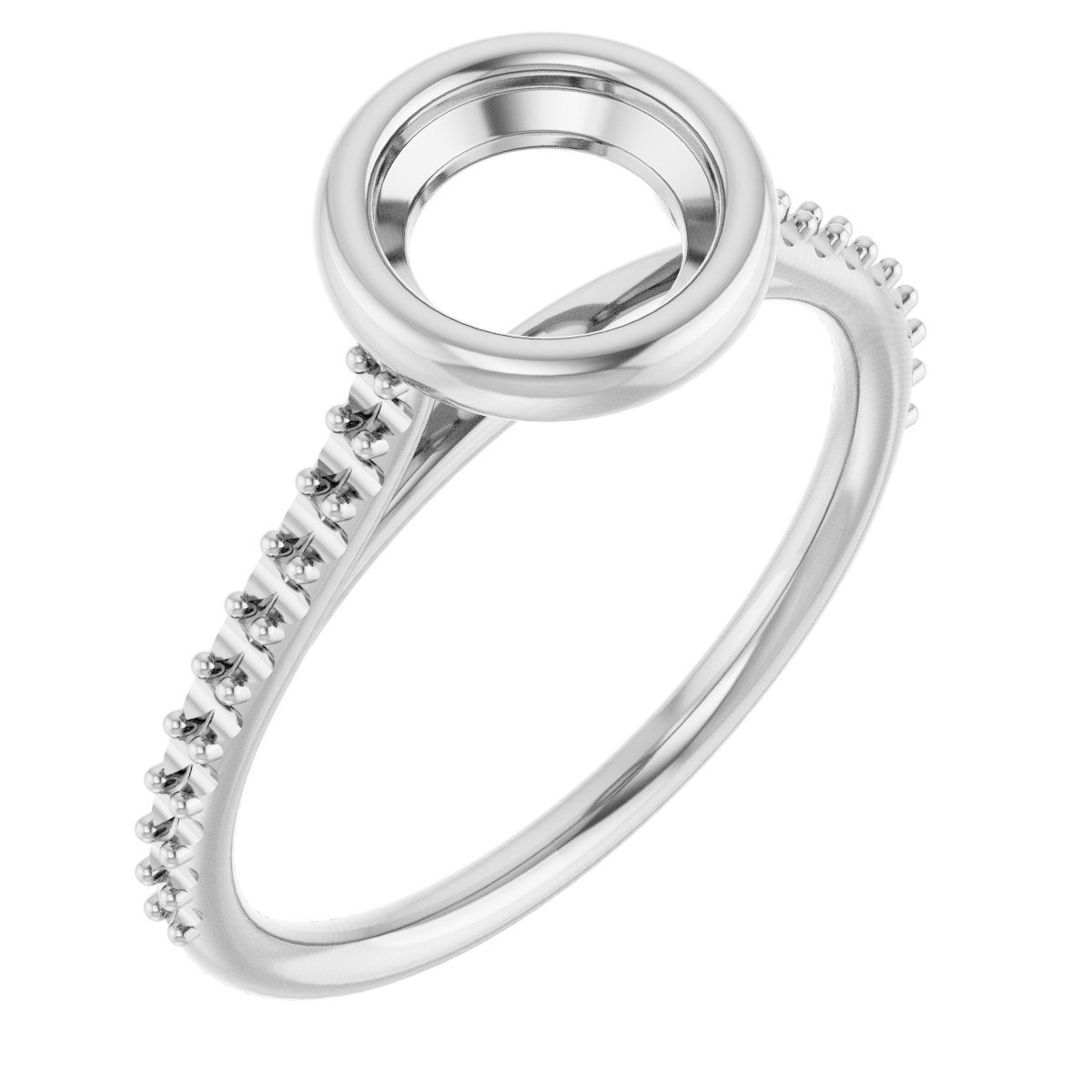 Bezel-Set Accented Engagement Ring