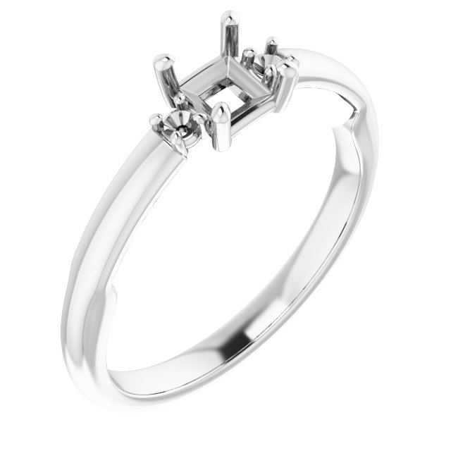 Three-Stone Sculptural Engagement Ring