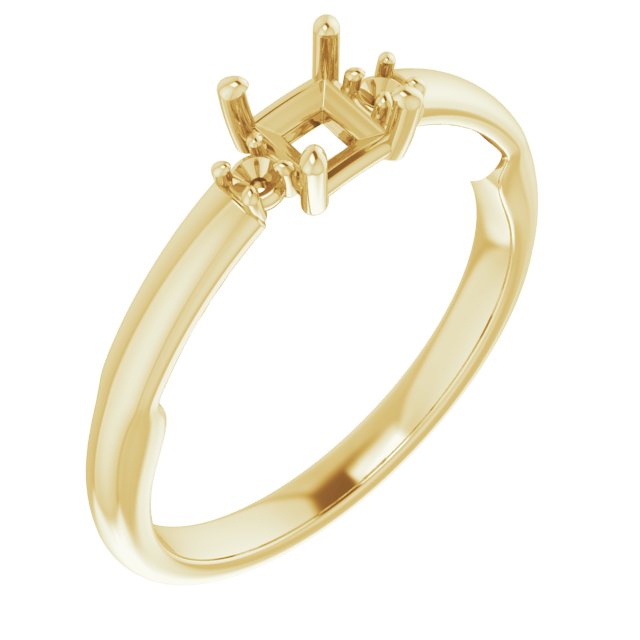 Three-Stone Sculptural Engagement Ring