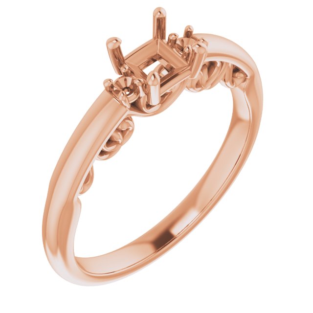 Three-Stone Sculptural Engagement Ring