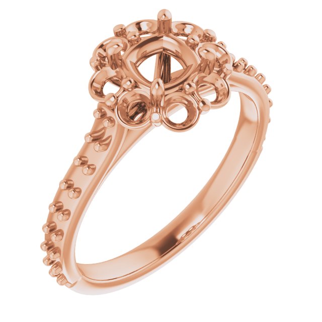 Halo-Style Floral Engagement Ring