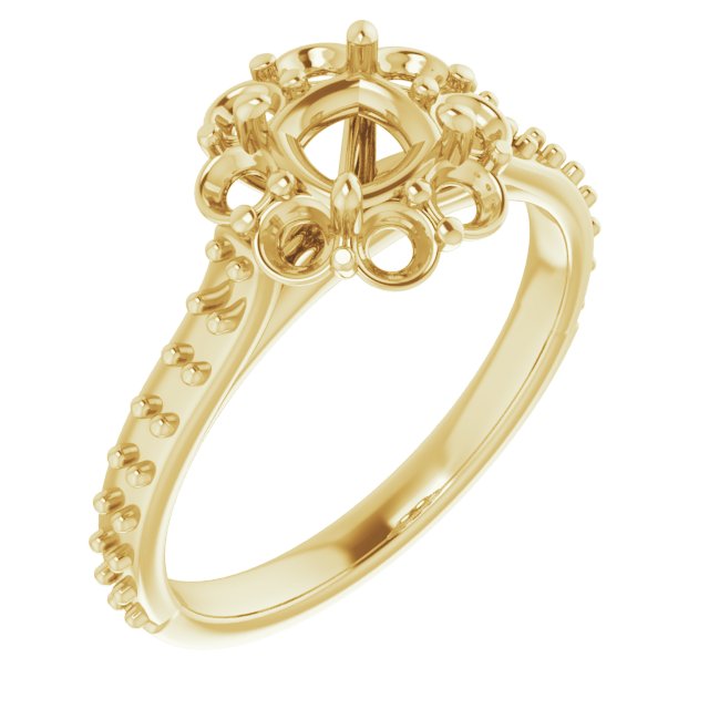 Halo-Style Floral Engagement Ring