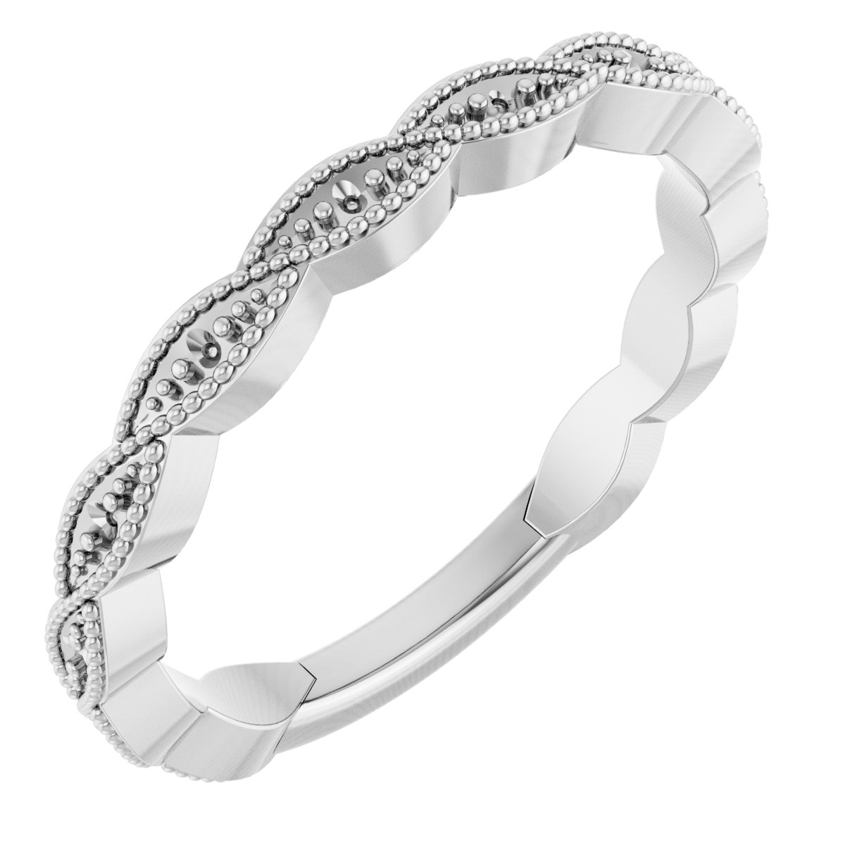 14K White .05 CTW Diamond Anniversary Band 