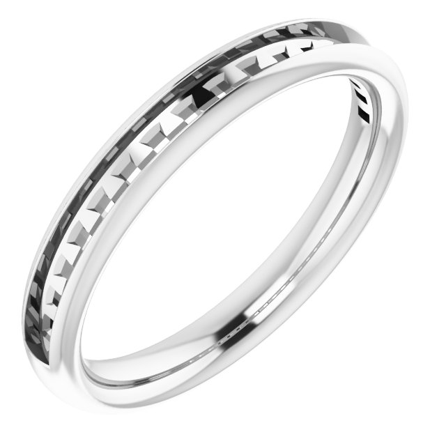Channel-Set Accented Engagement Ring or Band