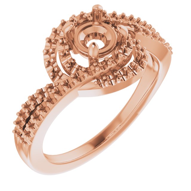 Pavé-Style Accented Twisted Engagement Ring or Band