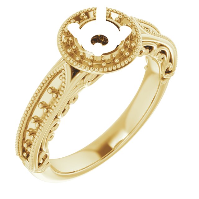 Halo-Style Vintage-Inspired Engagement Ring