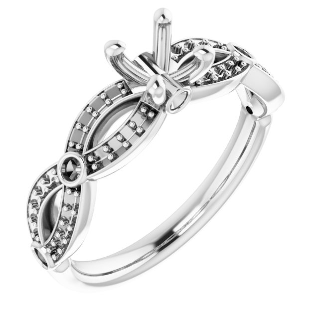 Accented Infinity-Inspired Engagement Ring