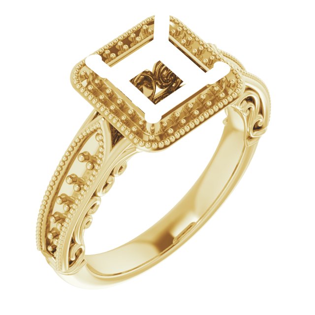 Halo-Style Vintage-Inspired Engagement Ring