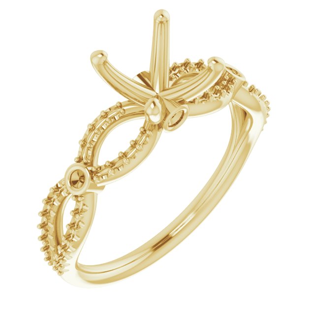 Accented Infinity-Inspired Engagement Ring