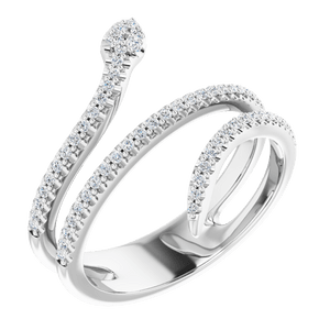 diamond snake ring