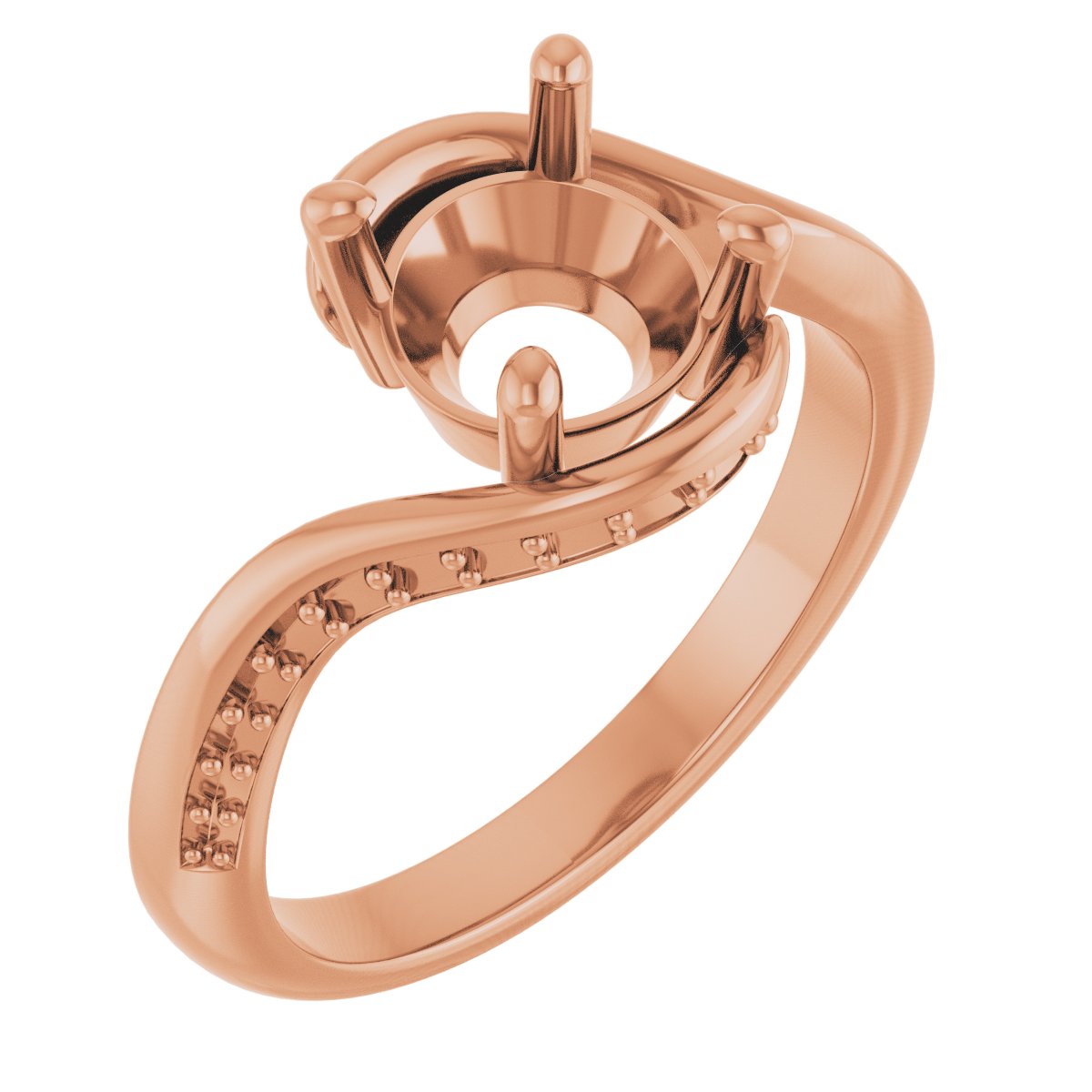 Accented Bypass Engagement Ring