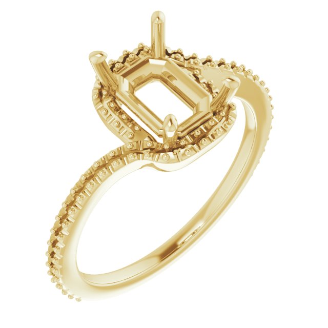 Halo-Style Bypass Engagement Ring