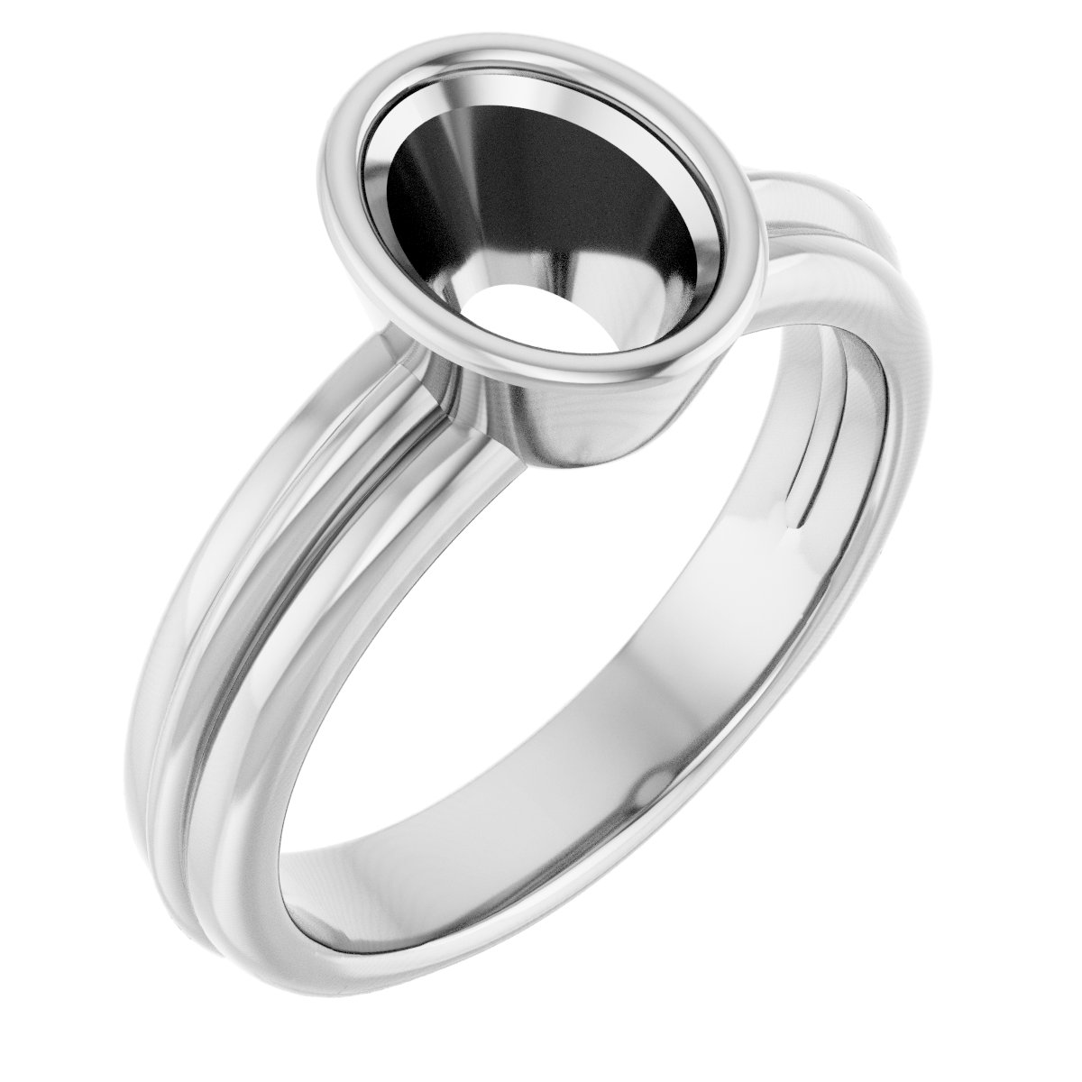 Bezel-Set Solitaire Engagement Ring