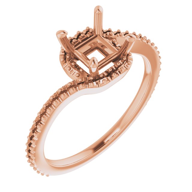 Halo-Style Bypass Engagement Ring