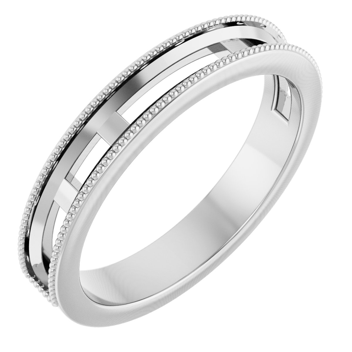 14K White 2.5 mm Round Anniversary Band Mounting