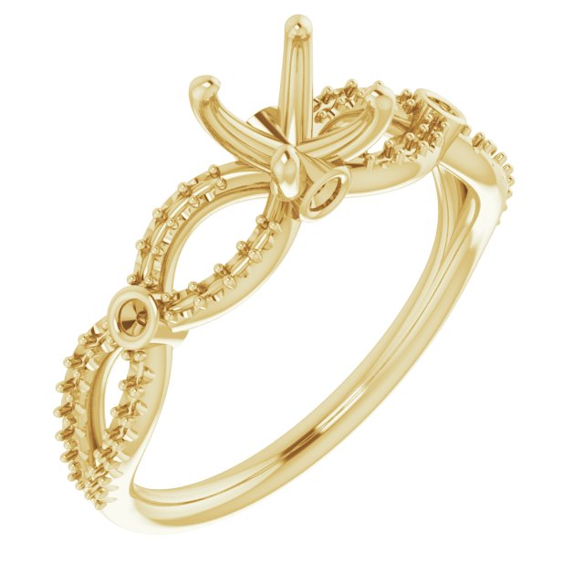 Accented Infinity-Inspired Engagement Ring
