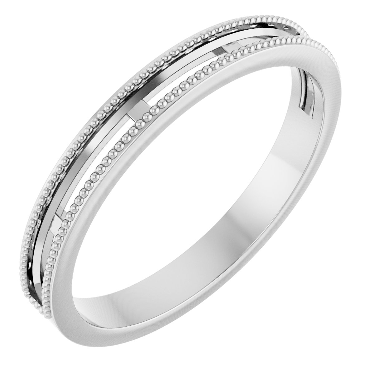 14K White 1.5 mm Round Anniversary Band Mounting