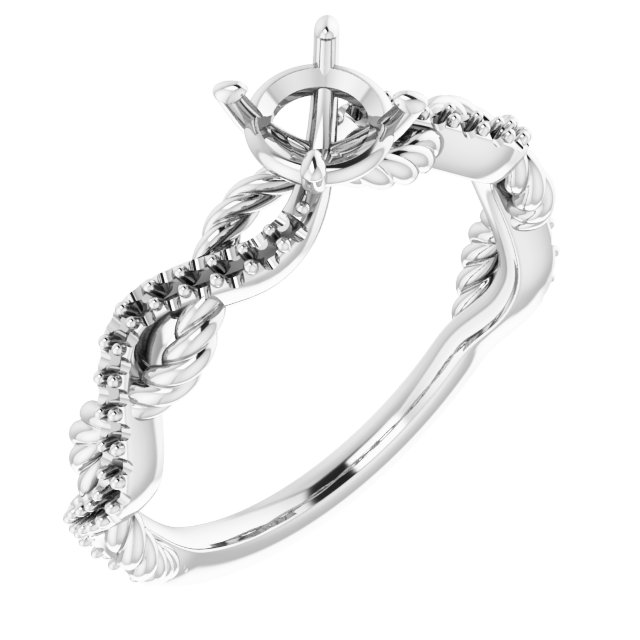 Accented Twisted Engagement Ring