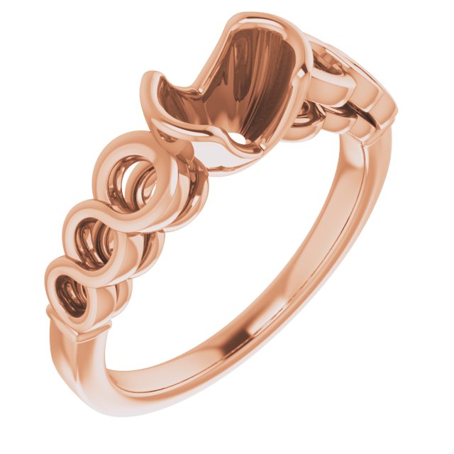 Half-Bezel Accented Engagement Ring