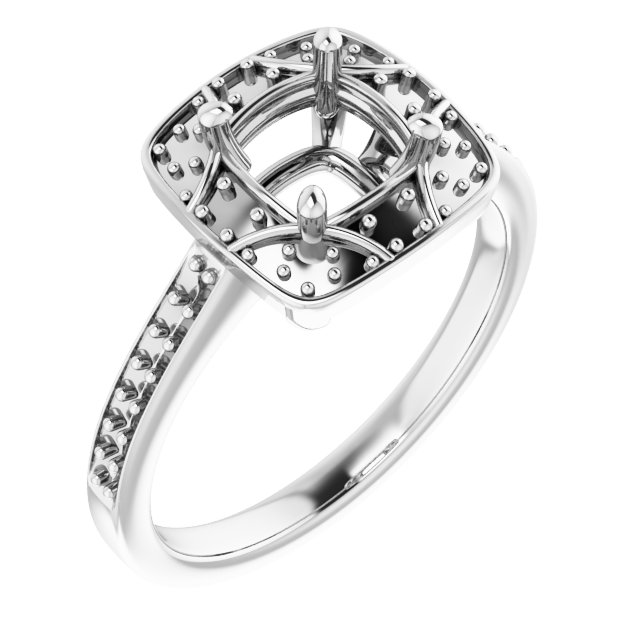 Halo-Style Sculptural Engagement Ring