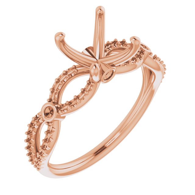 Accented Infinity-Inspired Engagement Ring